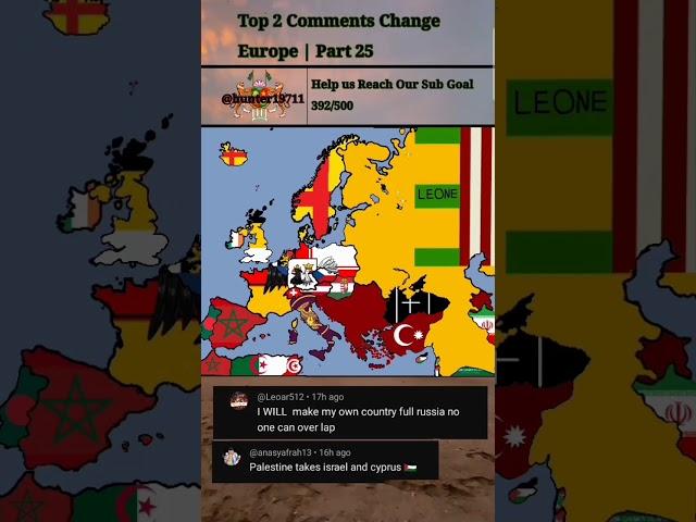 Top 2 Comments Change Europe | Part 25 #shorts #mapping #europe #geography #viral #popular #comments