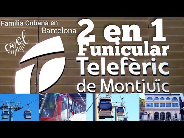 Cable car Funicular de Montjuic City of Barcelona-Spain.