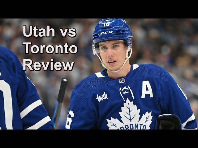 Reviewing Utah HC vs Maple Leafs November 24th NHL Game