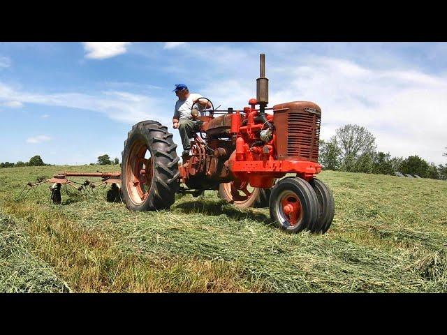 Tedding Hay with the Farmall MD