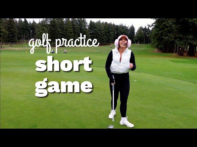 driving range short game | how to practice golf swing & putts | Francesca Fox