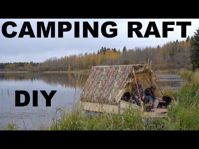 Camping On Homemade Rain Barrel Pontoon Raft On The Lake