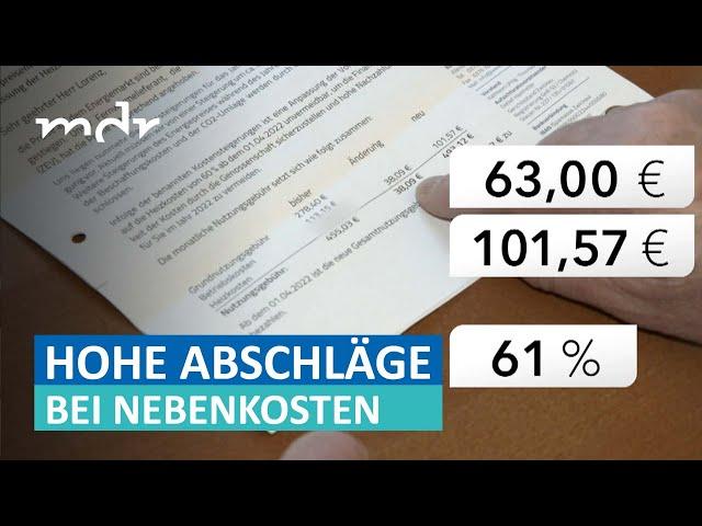 Steigende Nebenkosten - Vermieter erhöhen Vorauszahlungen | Umschau | MDR