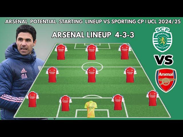 SPORTING CP VS ARSENAL | Potential starting lineup UEFA CHAMPIONS LEAGUE 2024/2025, MATCHWEEK 5