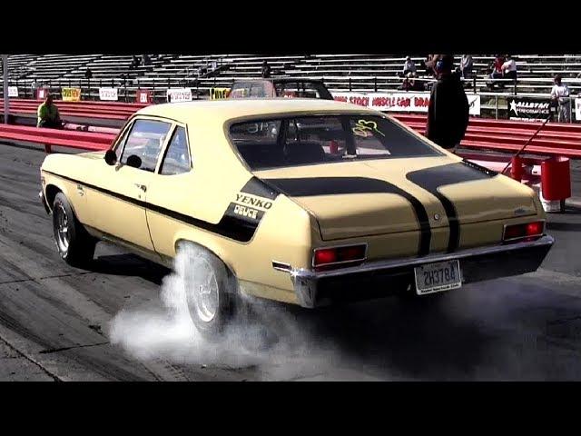 Rare Yenko Nova vs Supercharged Studebaker Challenger R3 - 1/4 mile Drag Race Video - Road Test TV ®
