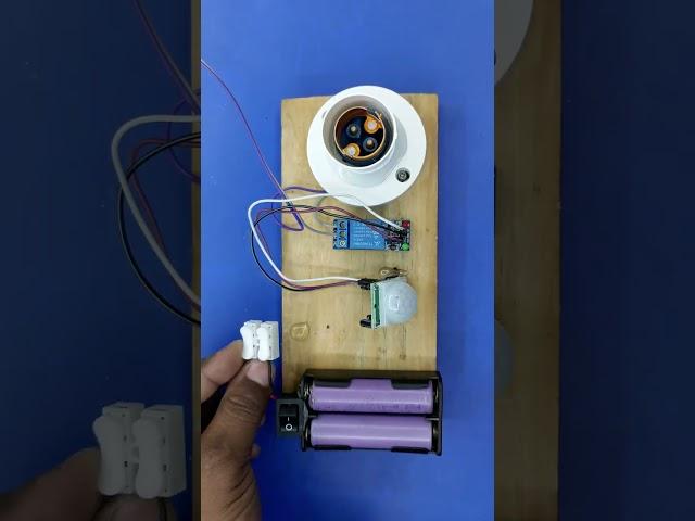 how to make Motion detection light on off PIR sensor project #howto