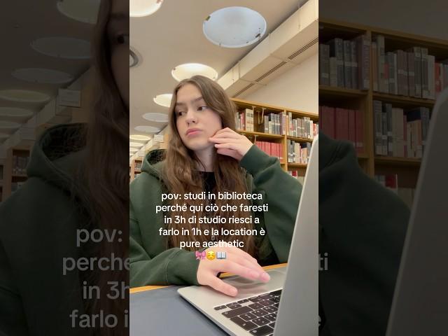 ecco PERCHÉ STUDIO in BIBLIOTECA.. 