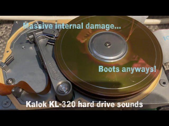 Kalok KL 320 hard drive sounds - Major damage, still boots!