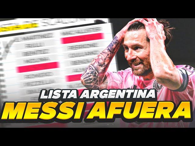 MESSI AFUERA DE ARGENTINA - BRASIL | LISTA DE SCALONI