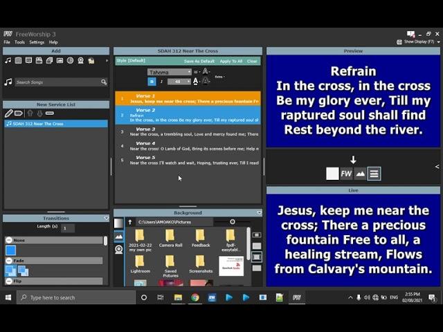 FREE PRESENTATION SOFTWARE FOR CHURCHES   HOW TO USE FREEWORSHIP