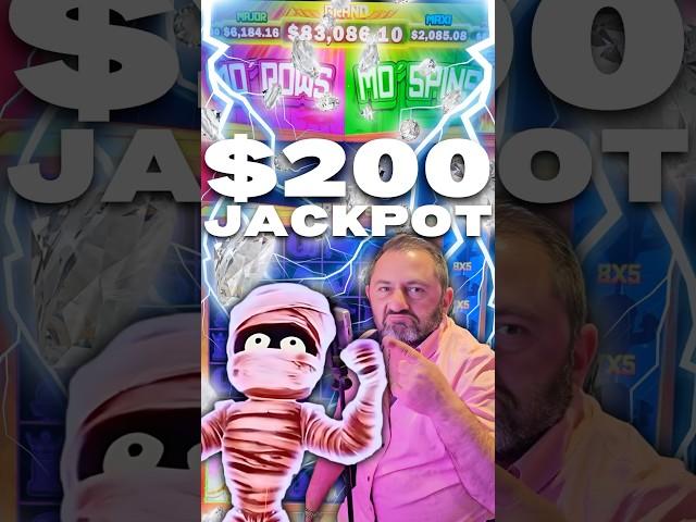 $200 SPIN MO ROWS & MO SPINS FOR A GOOD JACKPOT ON MO MO MO MUMMY #shorts #fyp #casino