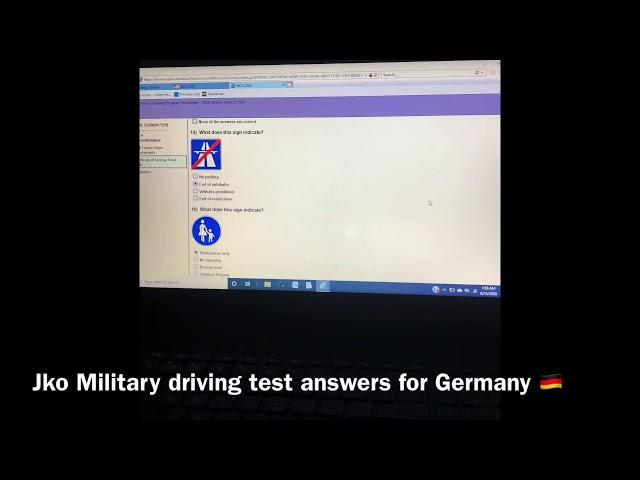 JKO EUROPE DRIVING TEST EXAM ANSWERS | GERMANY DRIVING EXAM