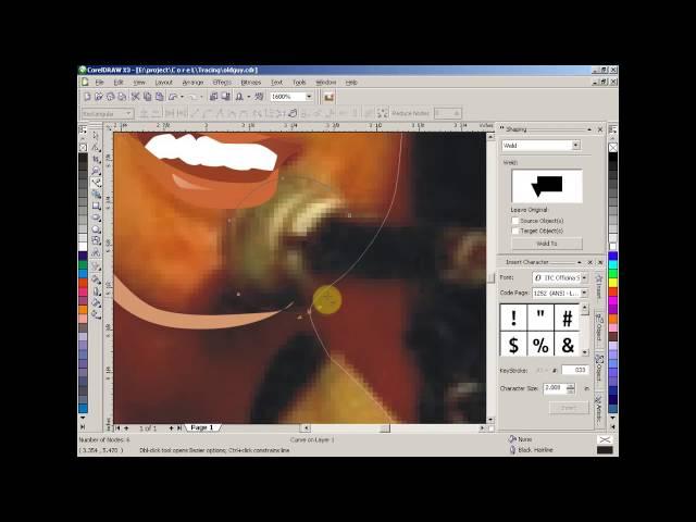 CorelDraw - Simple Vectorize Timelapse