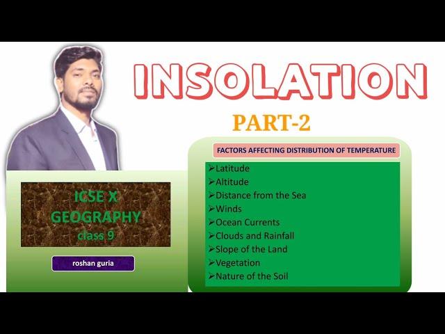 Insolation Class 9 ICSE Geography Insolation geography class 9 icse