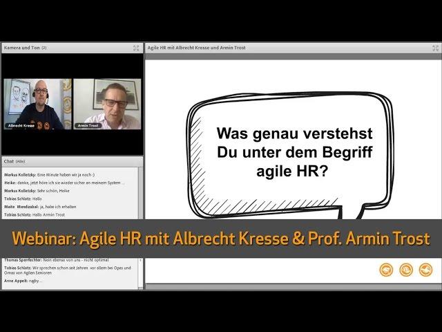 Webinar: Agile HR mit Albrecht Kresse und als Gast Prof. Armin Trost