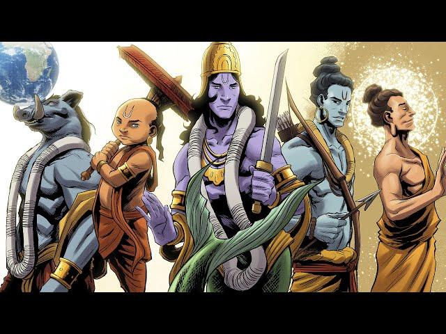 The 10 Avatars of Vishnu - Hindu Mythology