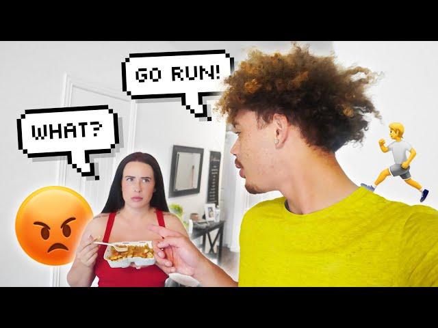 Telling My Fiance "YOU NEED TO RUN" Before She Eats To See Her Reaction...