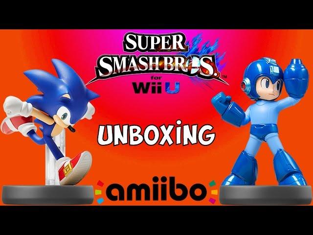 Amiibo Unboxing - Mega Man and Sonic - Super Smash Bros U