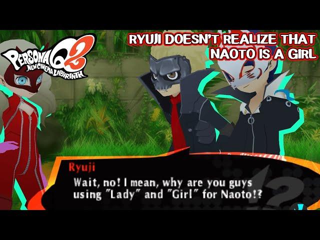 Ryuji doesn't realize that Naoto is a girl - Persona Q2