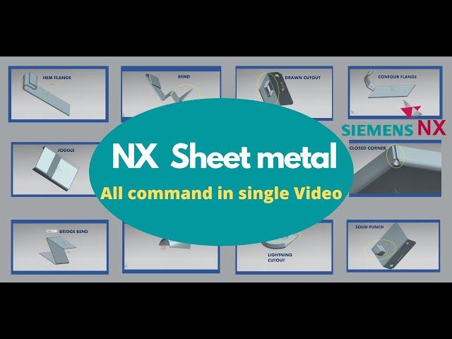 NX sheet metal all command | Complete tutorial on Sheet metal design in NX