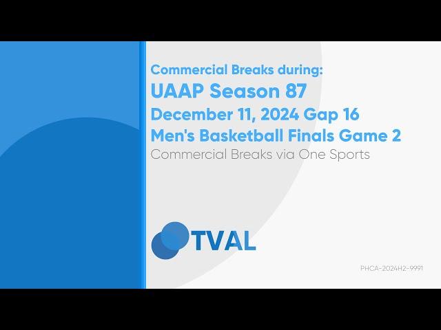 Commercial Breaks of One Sports during UAAP S87 Men's Basketball Finals G2 - Dec. 11, 2024 Gap 16