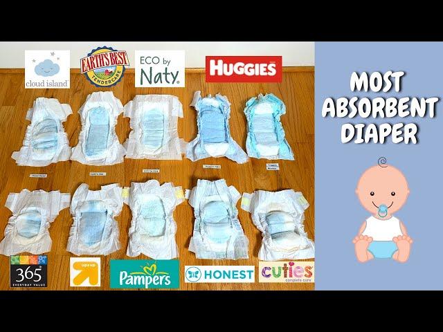 Ultimate Diapers Absorbency Test of Top 10 Brands including Pampers, & Huggies