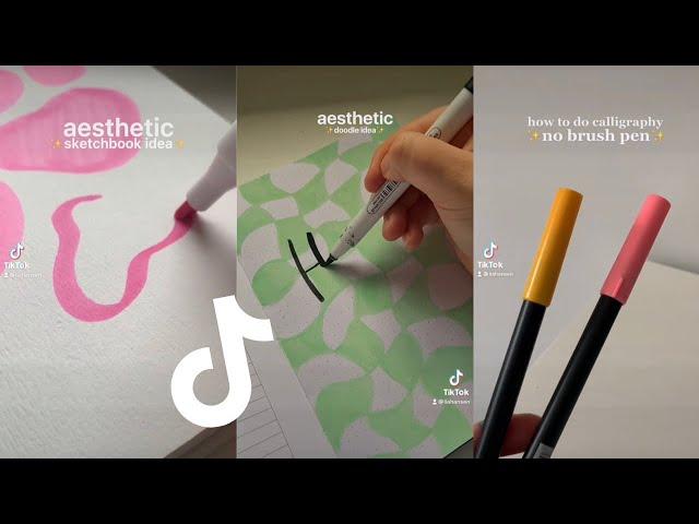 easy aesthetic doodle ideas  Lia Hansen TikTok compilation  easy art ideas for when you’re bored