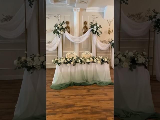 Классическое оформление свадьбы в бело-зеленом цвете #wedding #свадьба2025 #weddingdecor
