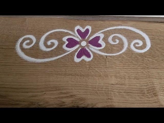 Beautiful border rangoli designs for festivals | Simple border muggulu | Friday rangoli | Door kolam