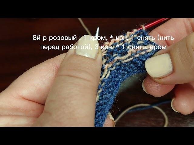 МК Следки спицами на двух спицах
