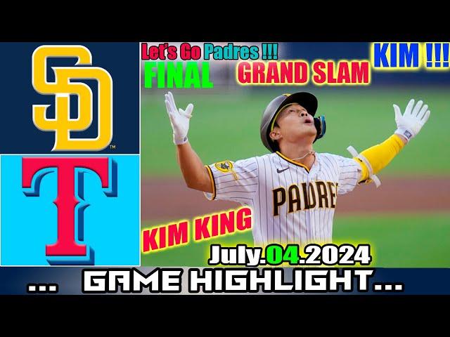 San Diego Padres vs. Texas Rangers (07/04/24) FULL GAME Highlights | MLB Season 2024