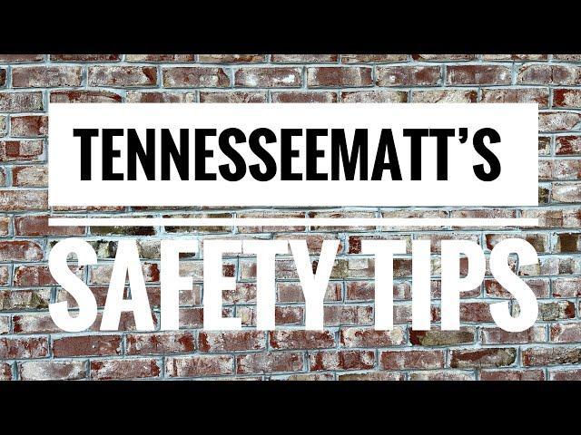 TennesseeMatt's Safety Tip of the Day #1 - Clean up any spills