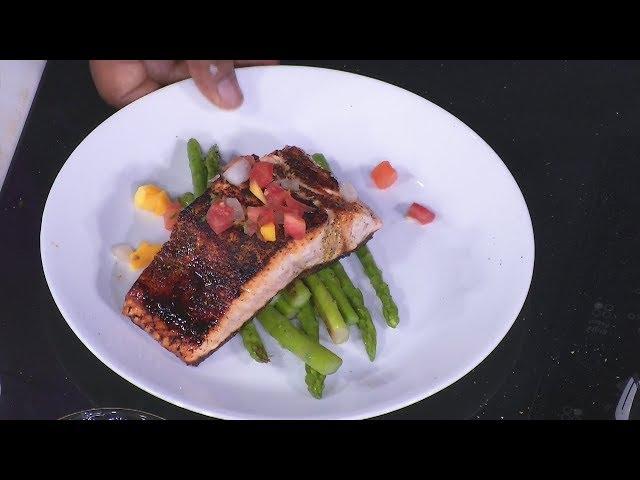 Chef Jernard Wells, 'The Chef of Love,' cooks Honey Lemon Pepper Salmon