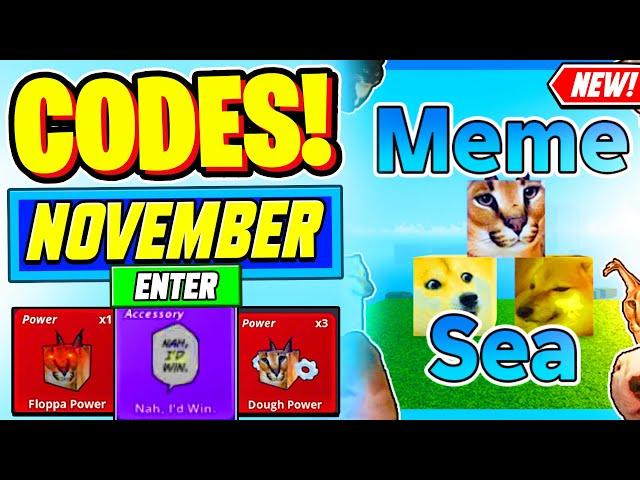 ️New️ ALL WORKING CODES For Meme Sea November 2024 - Roblox Meme Sea Codes 2024