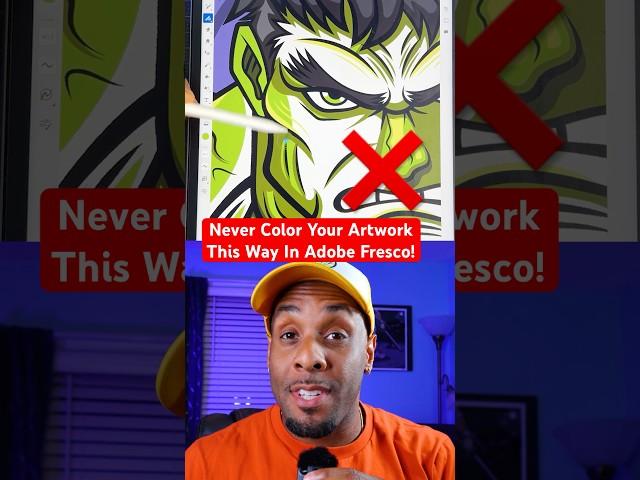 Never Color Your Designs This Way!  Adobe Fresco Tutorial #drawing #Shorts #adobe