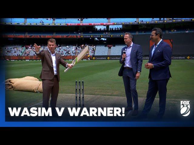 Wasim Akram v David Warner  Cricket greats explain how they'd combat one another! I Fox Cricket