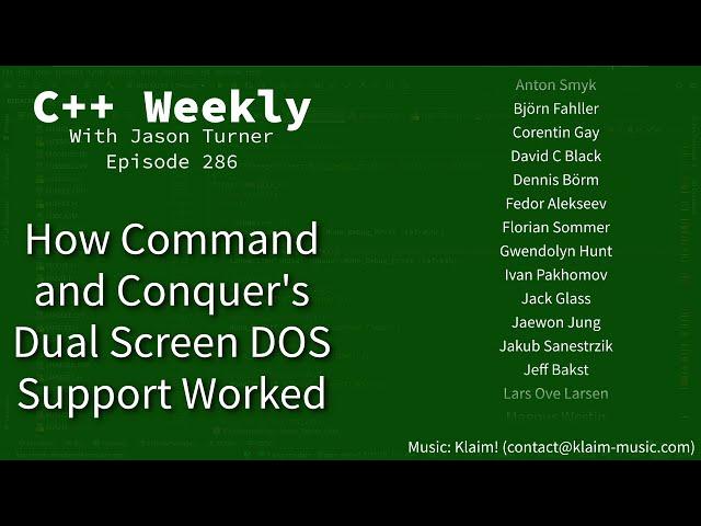 C++ Weekly - Ep 286 - How Command and Conquer's Dual Screen DOS Support Worked