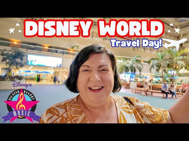 Disney World TRAVEL DAY! | LHR to MCO | Disney's All Star Music Resort | Disney Solo Trip