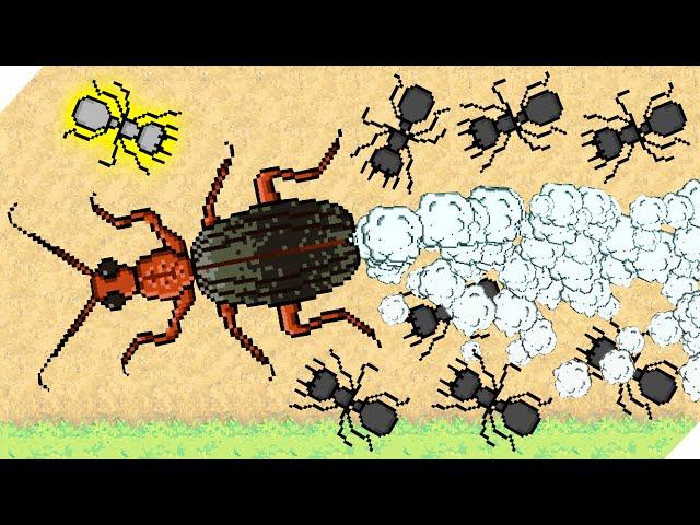 ПЕРВЫЙ ЖУК В АРМИИ! - Pocket Ants Симулятор Колонии