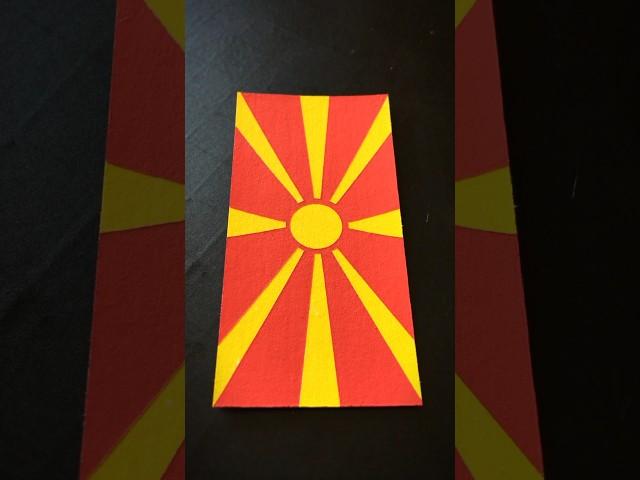 MACEDONIA  Flag Drawing #flags #northmacedonia #europe