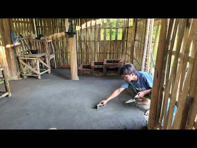 The new house foundation is built by Binh. The house will be cleaner. Binh's daily life