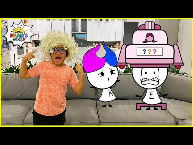 Ryan's New Hairstyle with Funny EK Doodles 1 hr kids video!!!