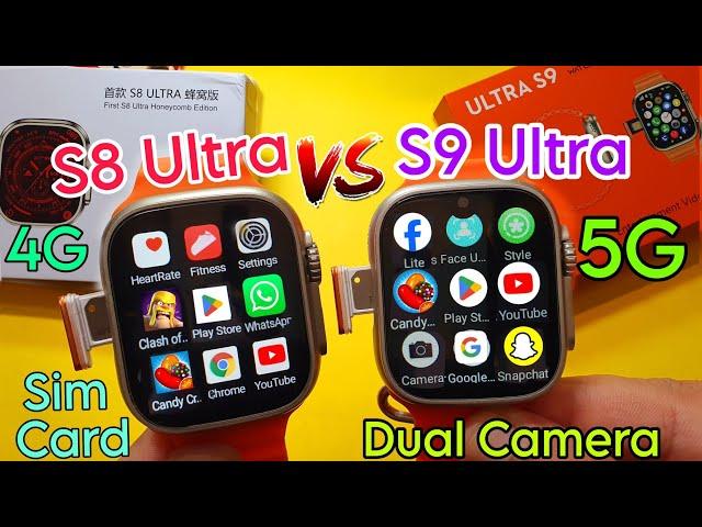 S8 Ultra Vs S9 Ultra Smartwatch 4G Android Watch With Sim card Insert | Which Smartwatch Is Best