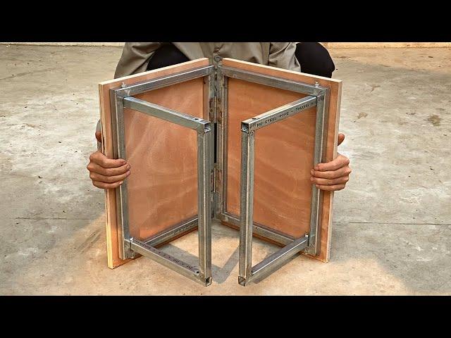 DIY - Great Craftsman's Ideas // How to Make a Smart Folding Table // Metal Smart Folding Utensils !