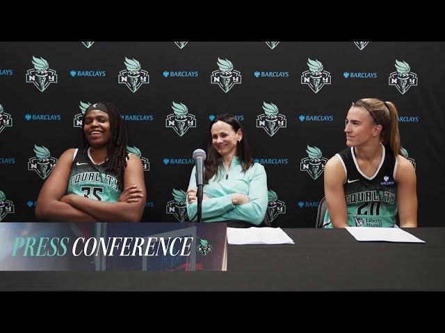 Sabrina Ionescu, Jonquel Jones, and Coach Sandy Brondello Postgame Press Conference | May 24, 2025