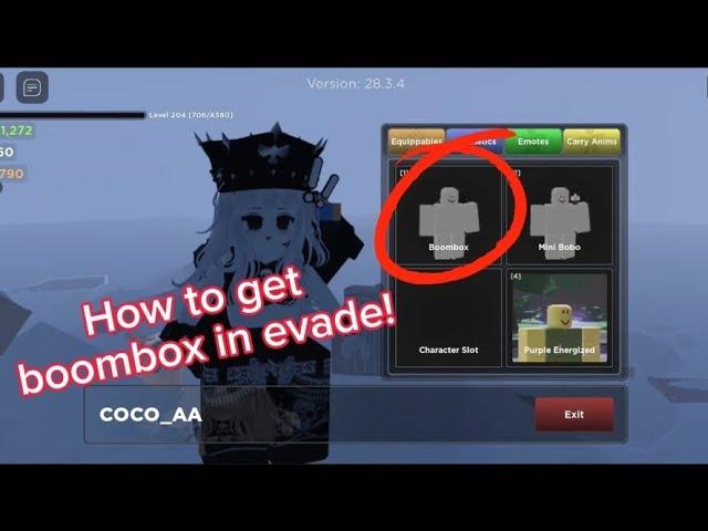 How to get Boombox in evade full tutorial!