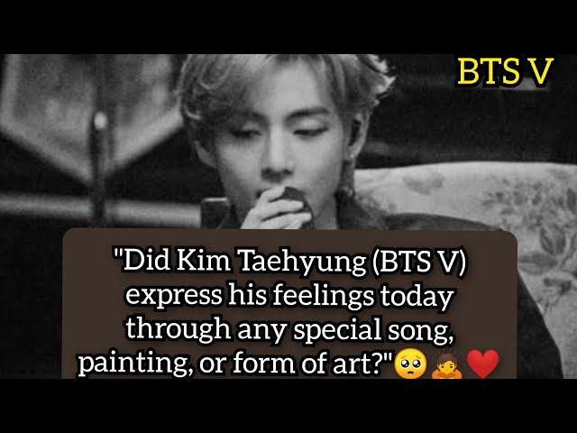 ||"Did BTS V Just Express His TRUE Feelings Through Art?"|️#bts #btsv #Taehyung creativity #tarot