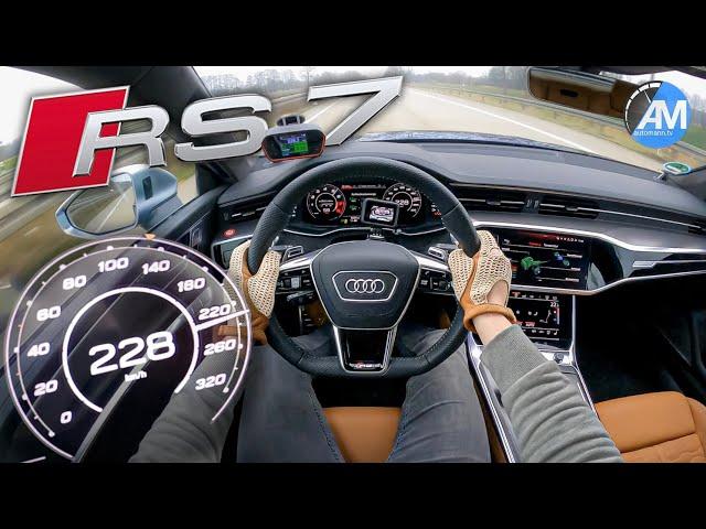 NEW! Audi RS7 (600hp) | Launch Control & 100-200 km/h acceleration | by Automann in 4K