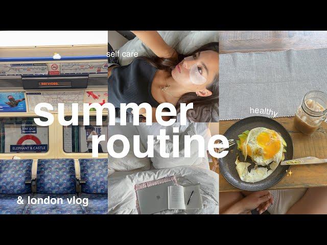 healthy girl 9am summer morning routine  skincare, journalling & london vlog