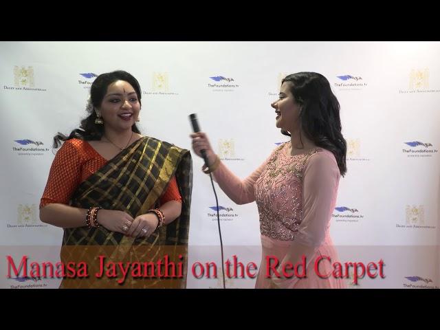 Manasa Jayanthi on The Foundations TV Red Carpet